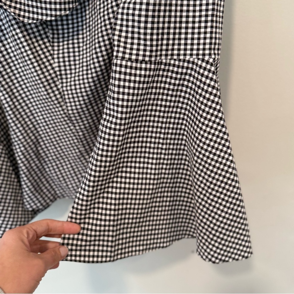 Scripted Blouse, Checkered Pattern One Off Should… - image 4